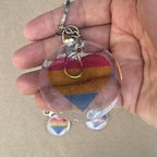Pride Heart Keychain - 2 Sizes - Hand-Poured Resin