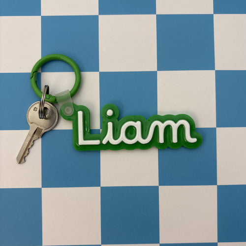Custom 3D Printed Name Keychain - 8 Colors & 5 Fonts