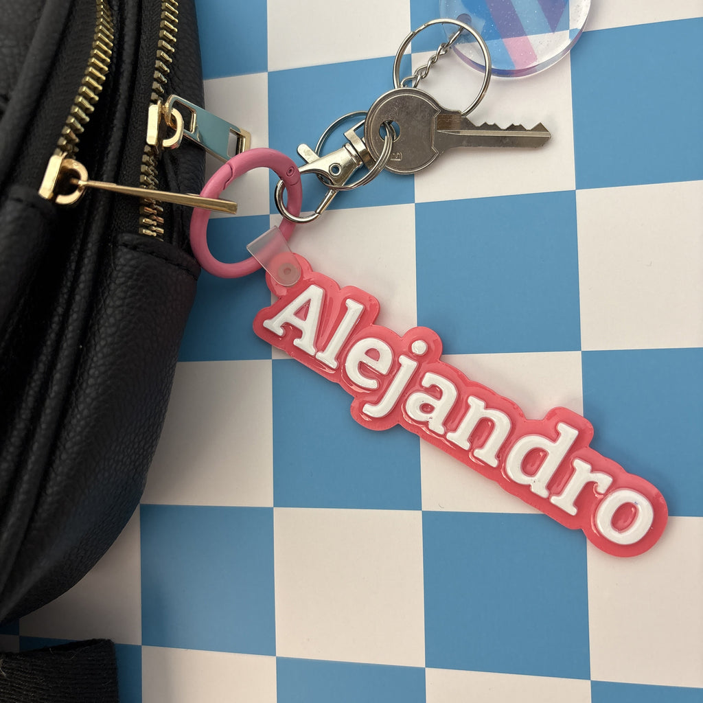 Custom 3D Printed Name Keychain - 8 Colors & 5 Fonts