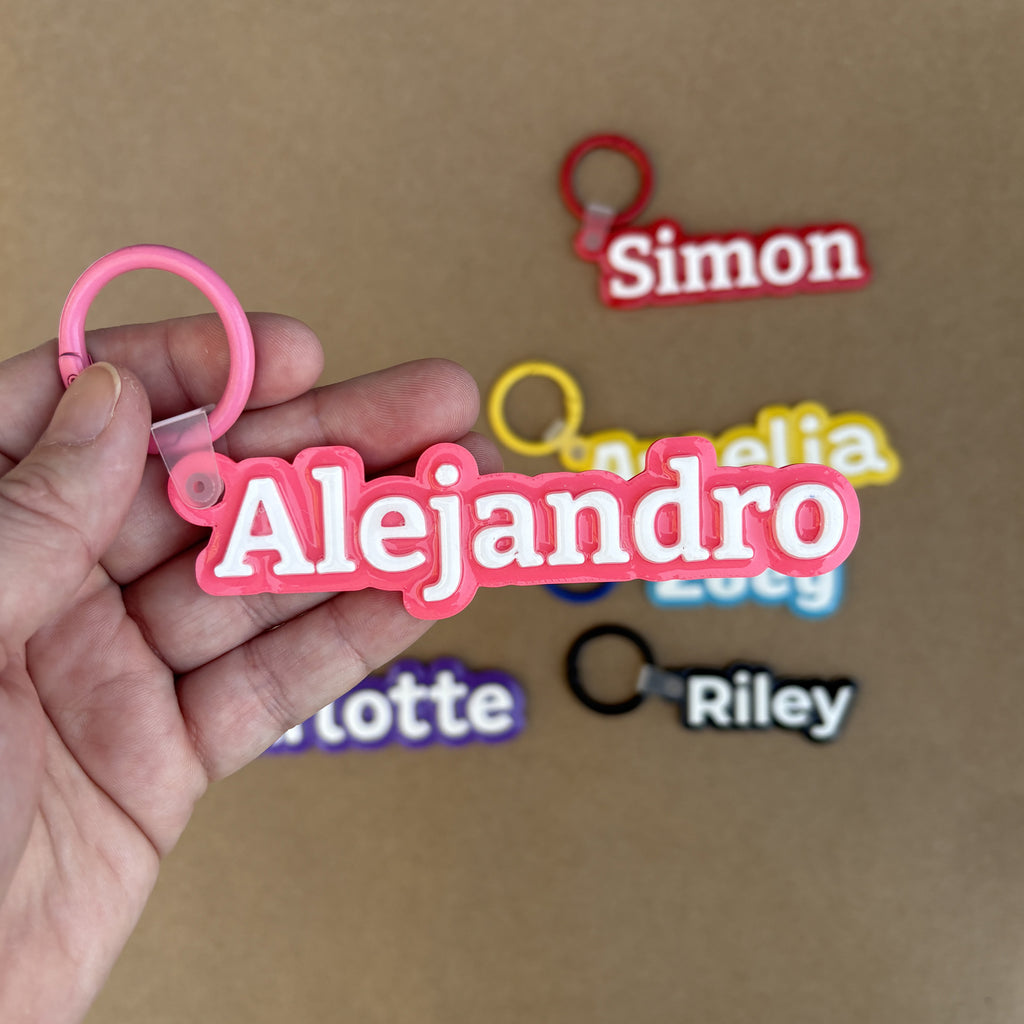 Custom 3D Printed Name Keychain - 8 Colors & 5 Fonts