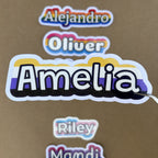 Custom Pride Name Sticker (1.5” Tall) - Water-Resistant Vinyl