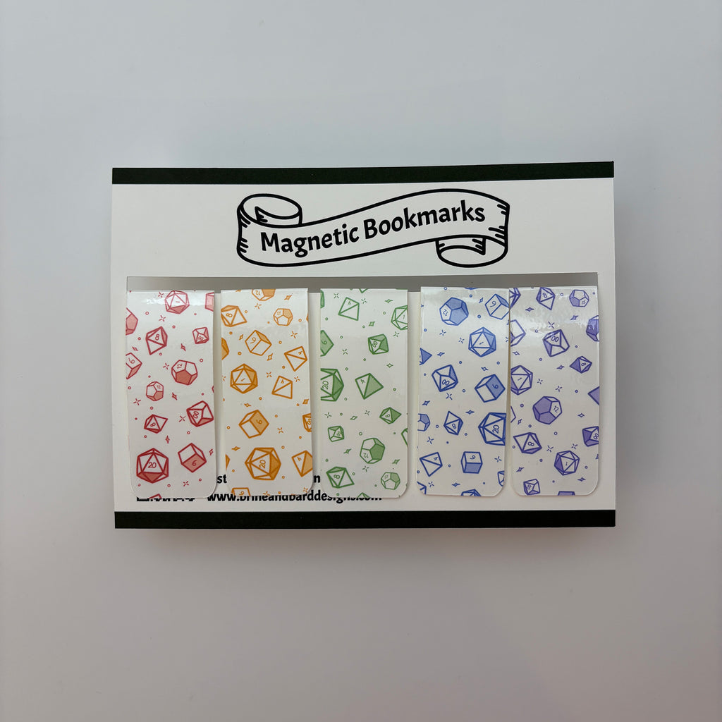 Dice Theme Magnetic Bookmark 5-Pack