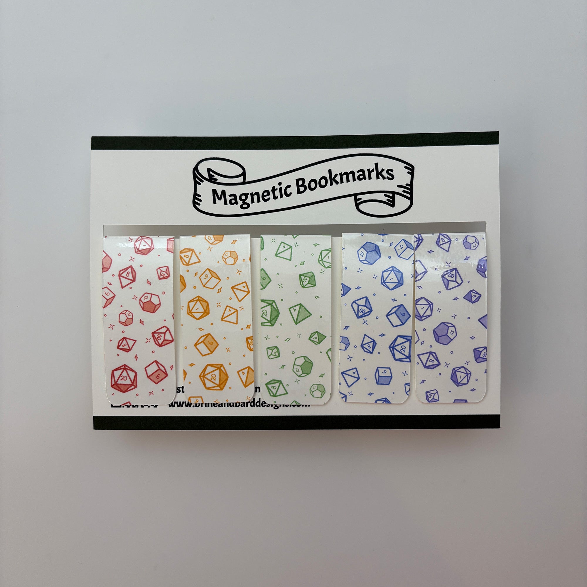 Dice Theme Magnetic Bookmark 5-Pack
