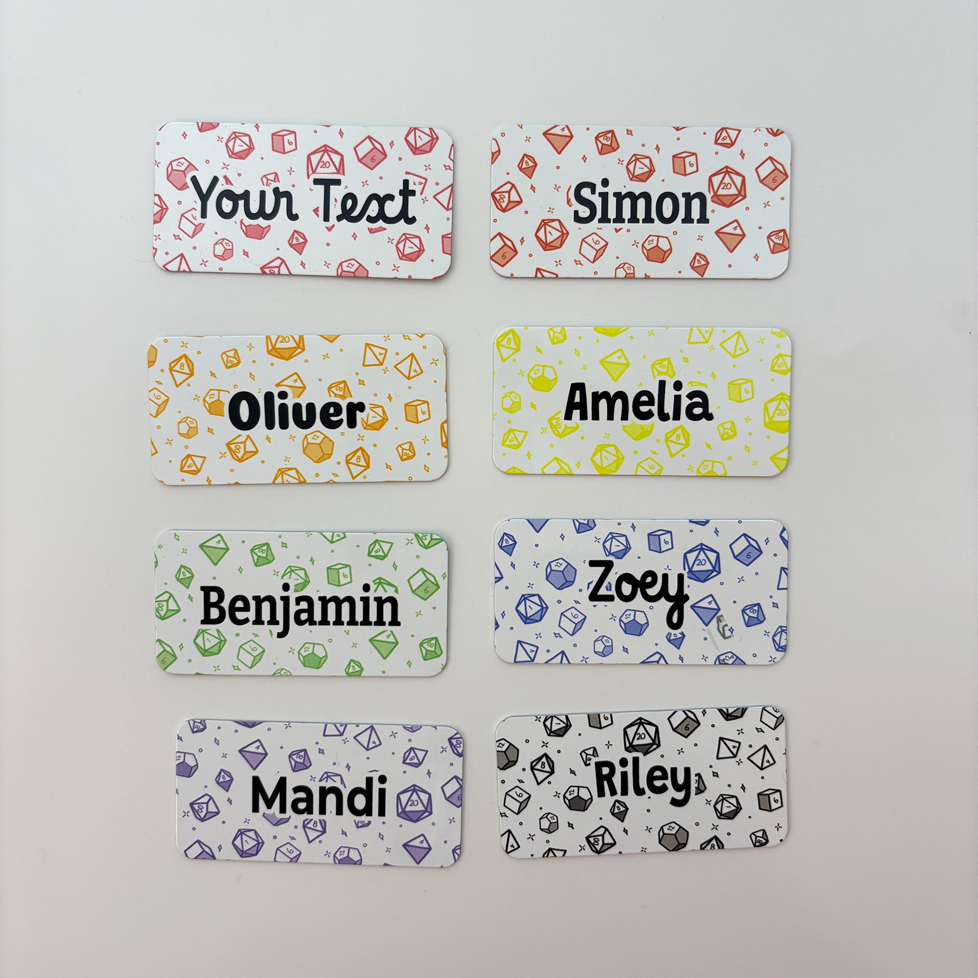 Dice Theme Magnetic Name Tag