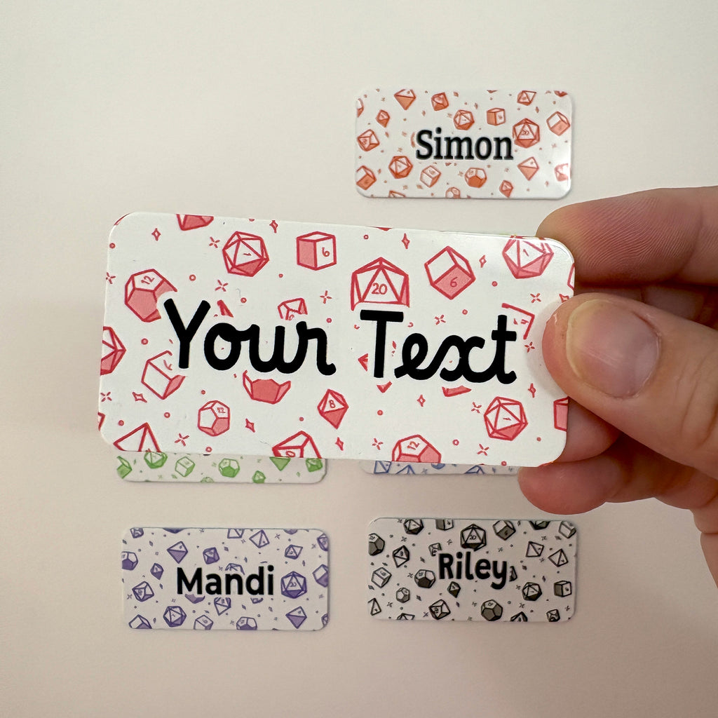 Dice Theme Magnetic Name Tag