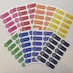 Custom Label Sticker Sheets (D20 Dice Edition) - 12 Personalized Water-Resistant Labels