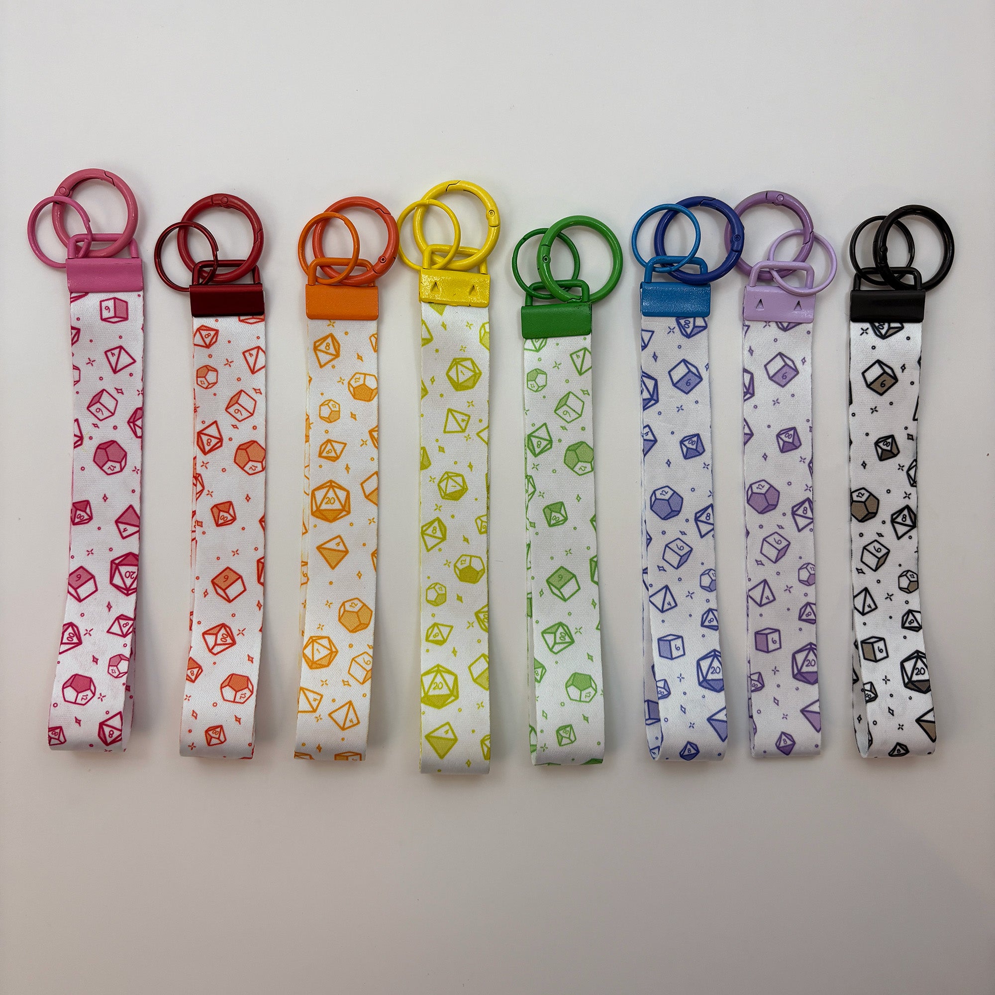 Dice Pattern Wristlet Keychain