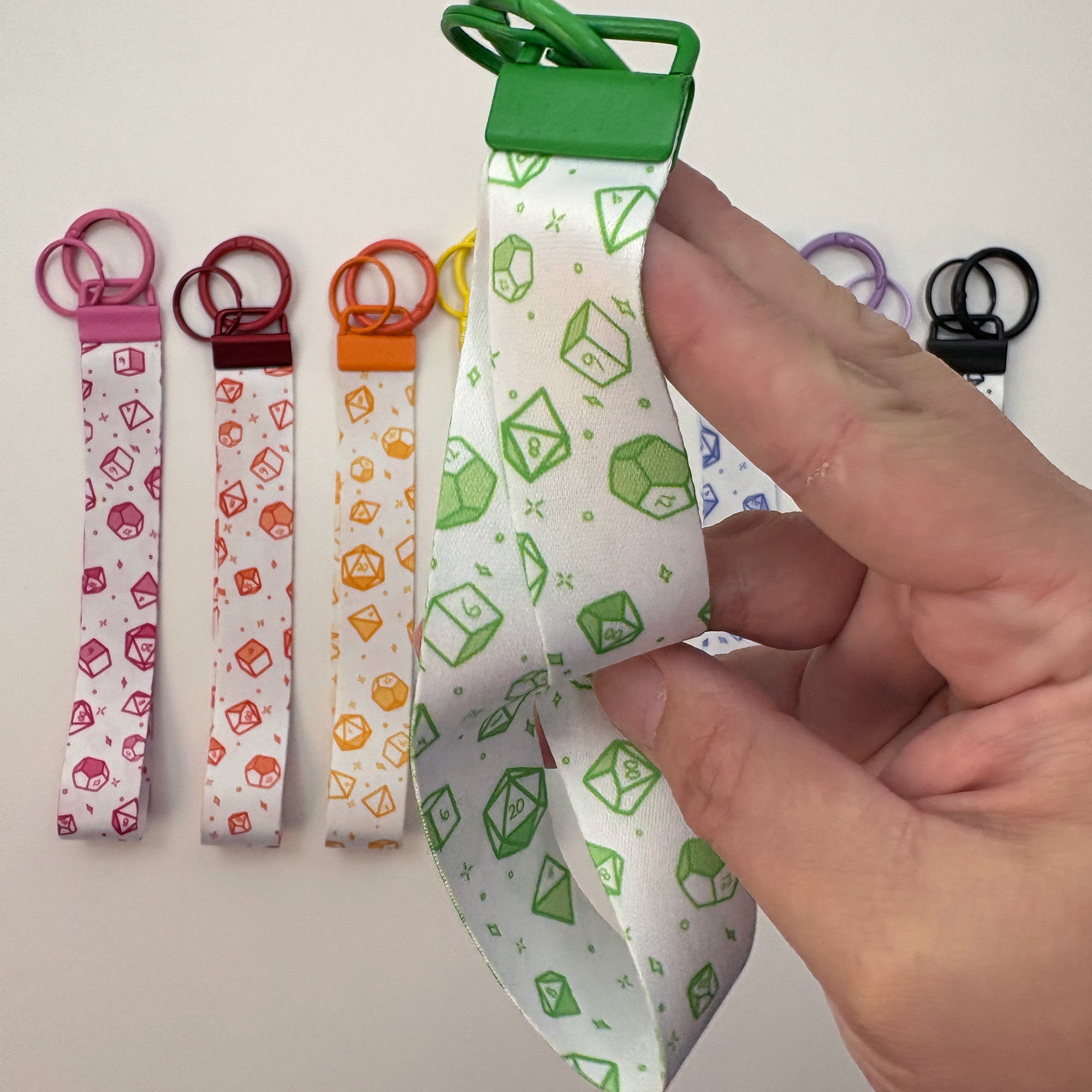 Dice Pattern Wristlet Keychain