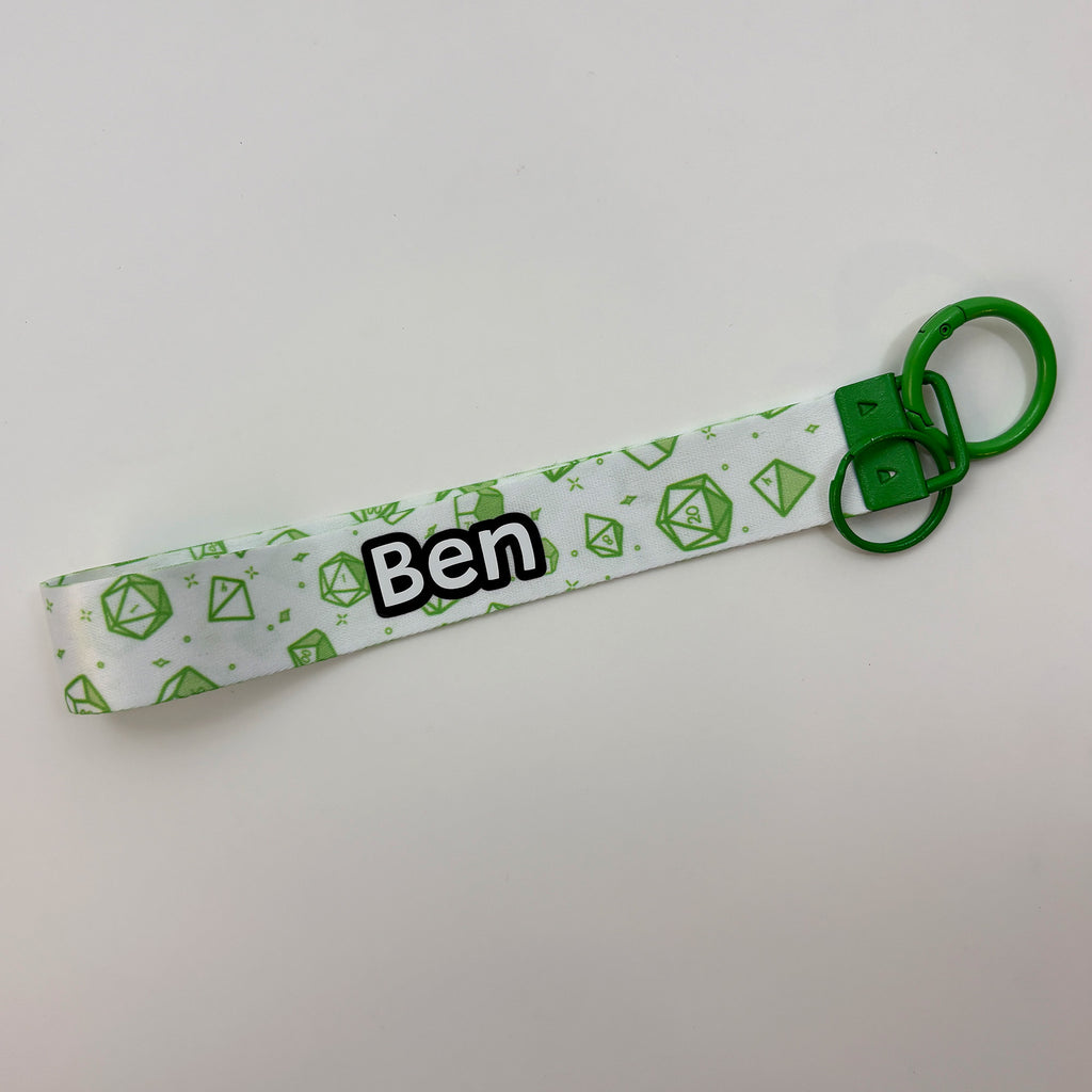 Dice Pattern Wristlet Keychain