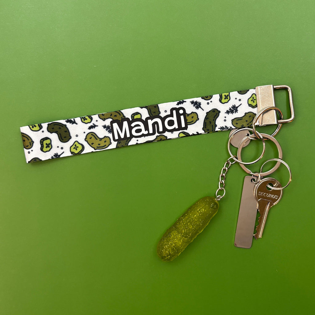 Pickle Wristlet Keychain