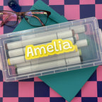 Custom Name Sticker (4” Wide) - Water resistant Vinyl