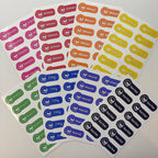 Custom Label Sticker Sheets (Skull Edition) - 12 Personalized Water-Resistant Labels