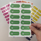 Custom Label Sticker Sheets (Skull Edition) - 12 Personalized Water-Resistant Labels