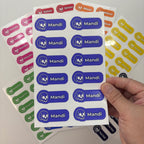 Custom Label Sticker Sheets (Skull Edition) - 12 Personalized Water-Resistant Labels