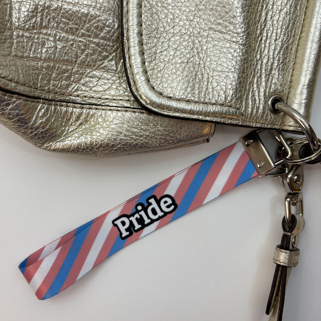 Personalized Pride Flag Wristlet Keychain