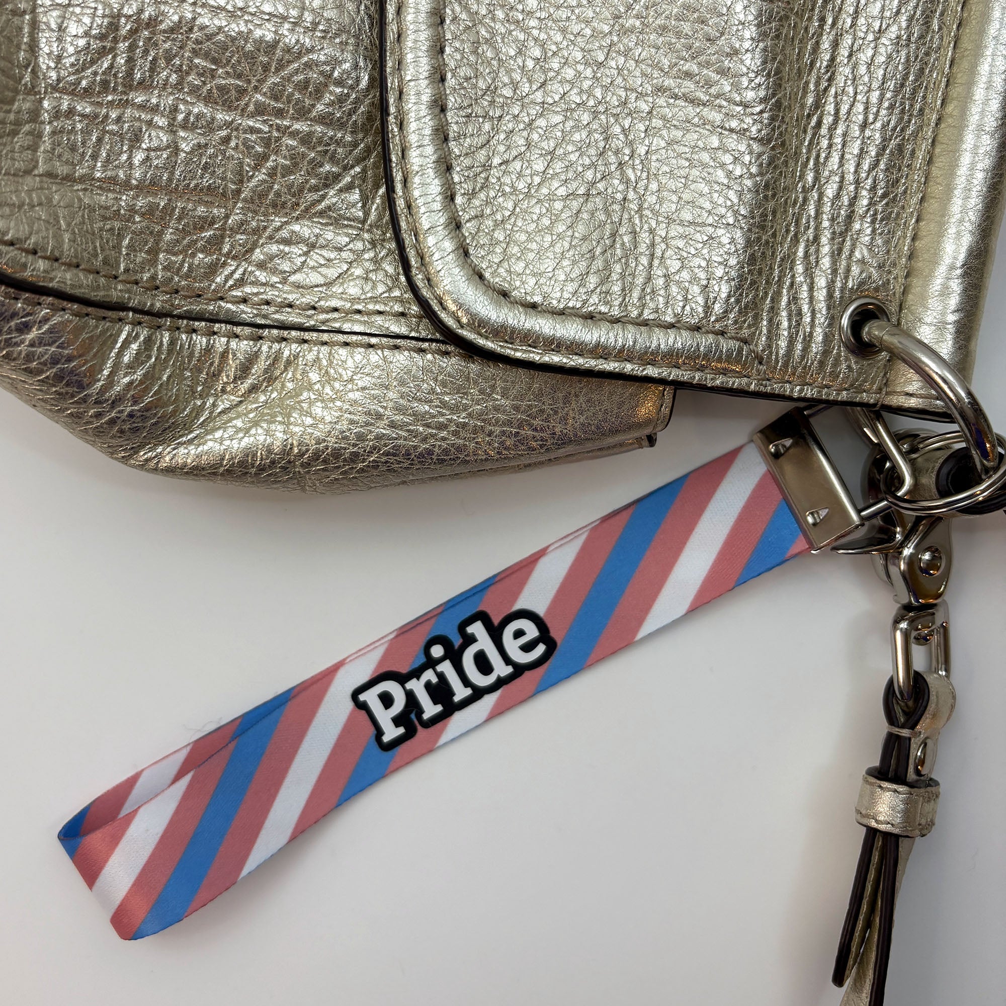 Personalized Pride Flag Wristlet Keychain