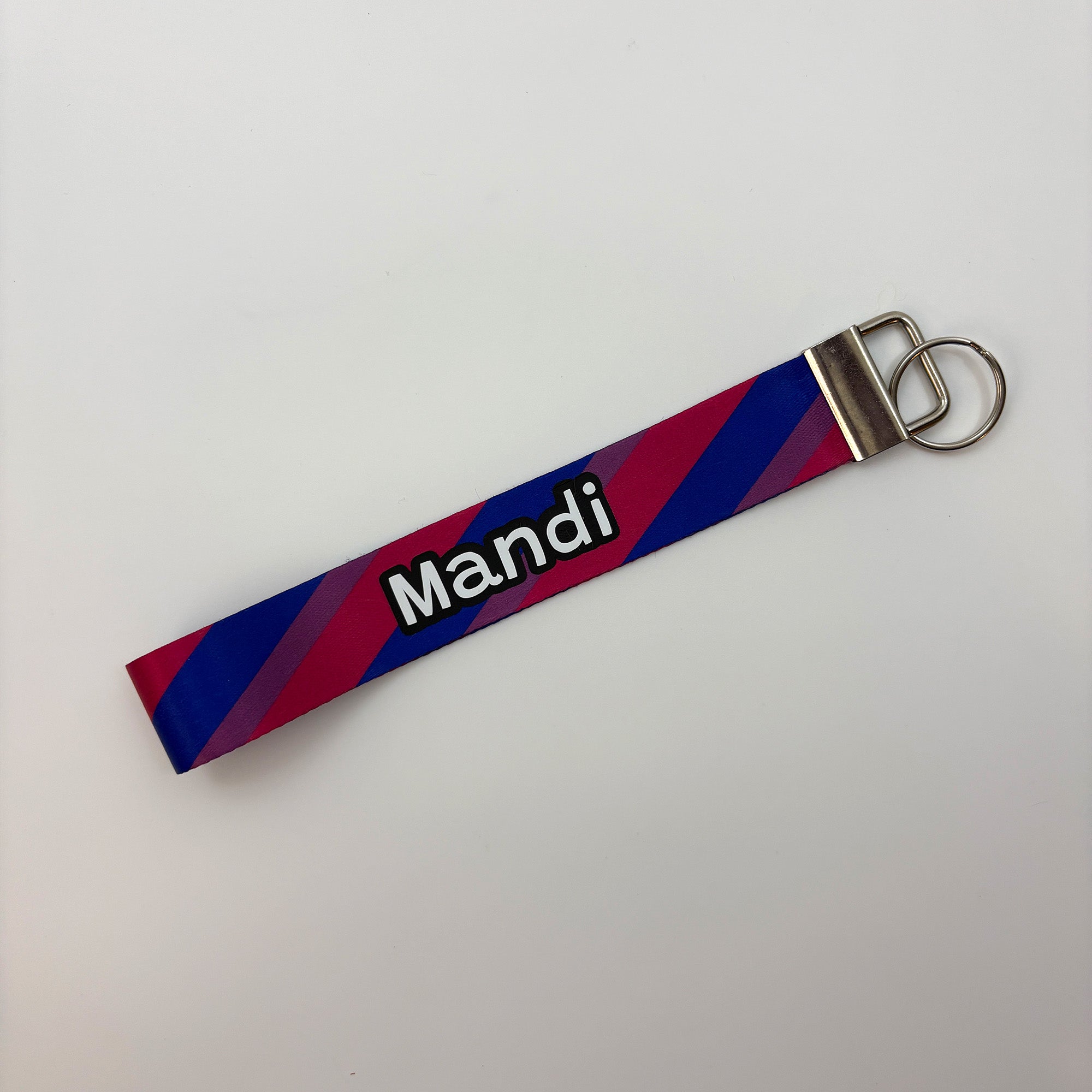 Personalized Pride Flag Wristlet Keychain