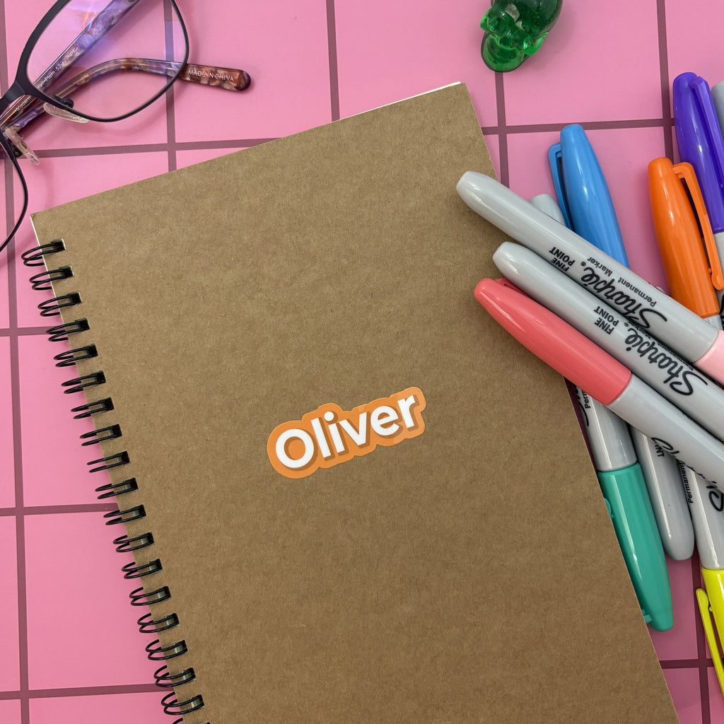 Custom Name Sticker (2” Wide) - Water Resistant Vinyl