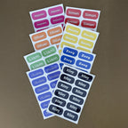 Custom Vinyl Label Sheet - 12 Personalized Labels (Style A)