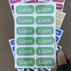 Custom Vinyl Label Sheet - 12 Personalized Labels (Style A)
