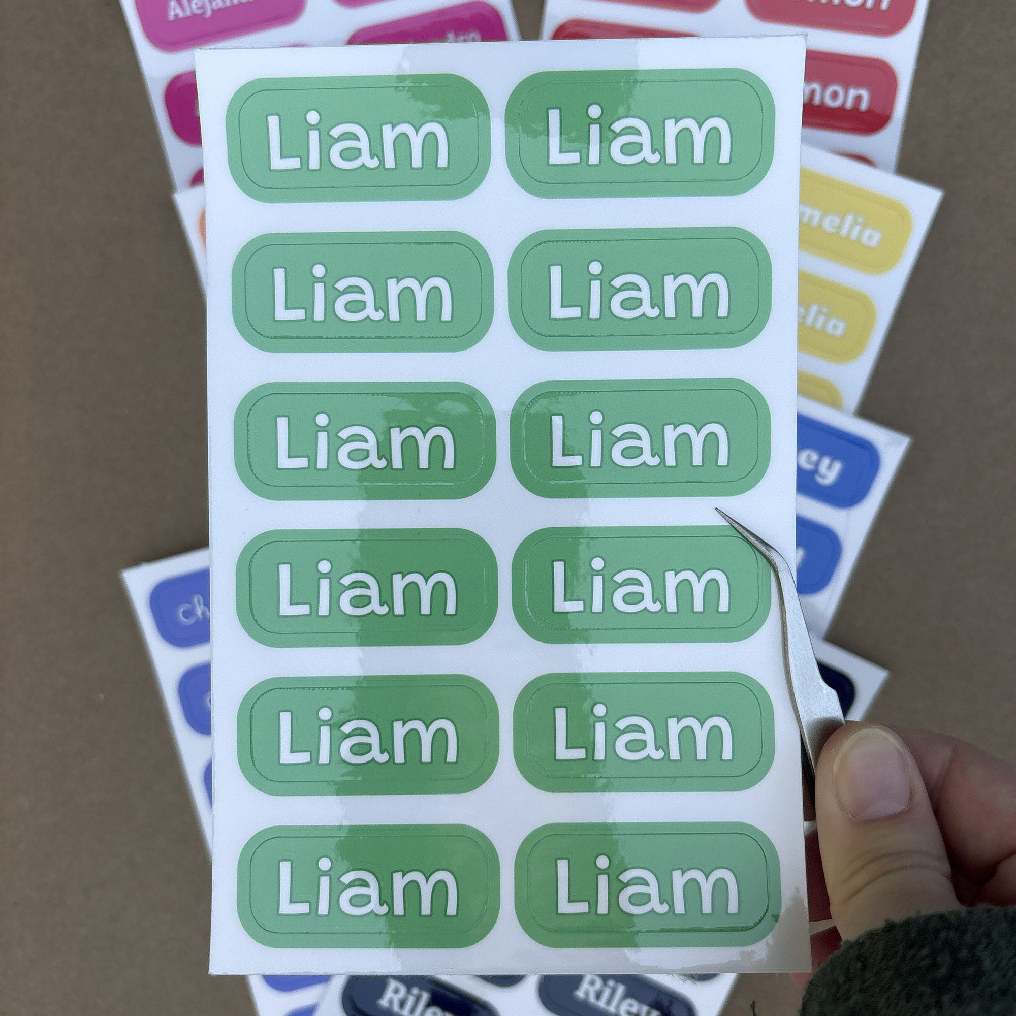 Custom Vinyl Label Sheet - 12 Personalized Labels (Style A)