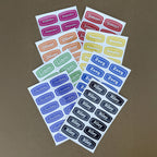 Custom Name Label Sheet - 12 Personalized Water-Resistant Labels (Style B)
