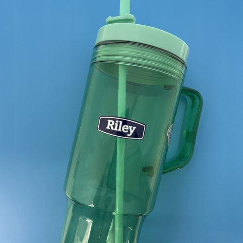 Custom Name Label Sheet - 12 Personalized Water-Resistant Labels (Style B)