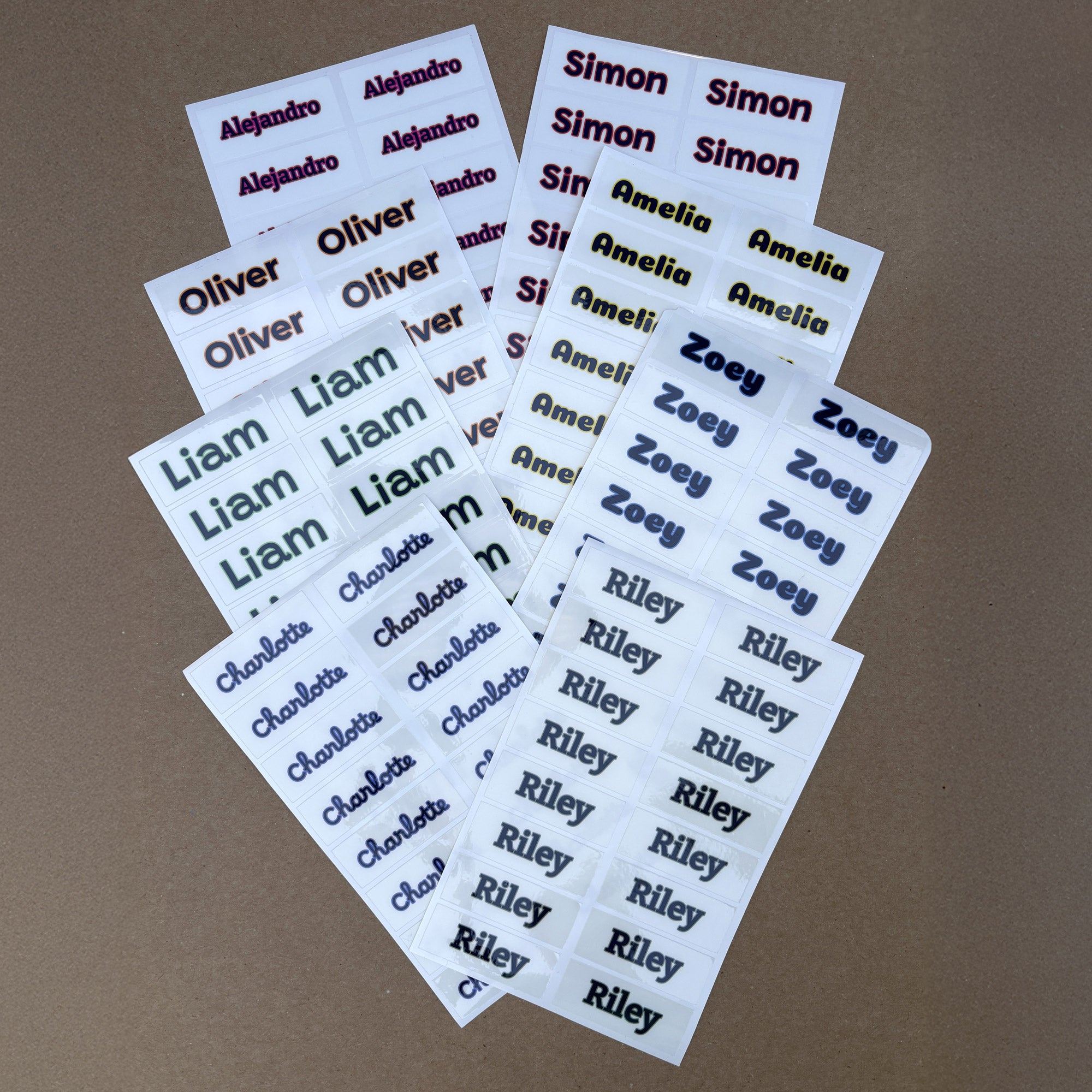 Holographic Transparent Label Sheet - 18 Personalized Labels