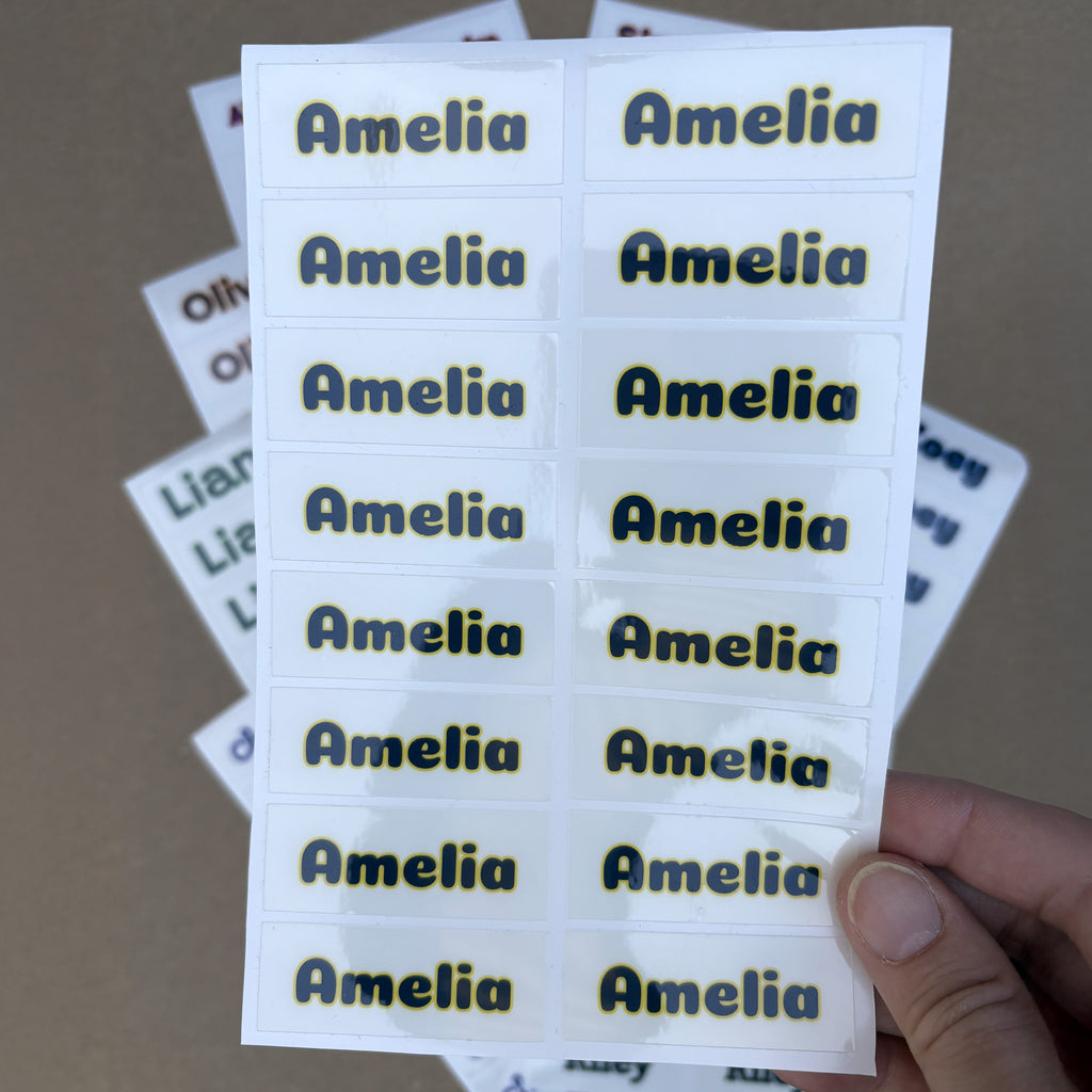 Holographic Transparent Label Sheet - 18 Personalized Labels