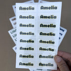 Holographic Transparent Label Sheet - 18 Personalized Labels