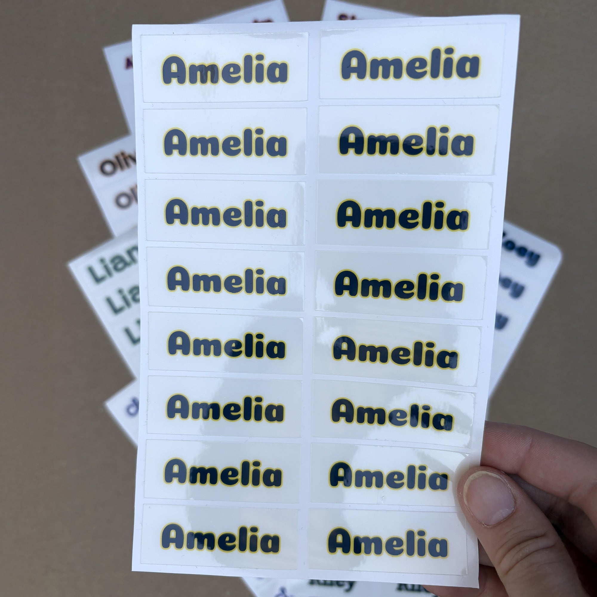 Holographic Transparent Label Sheet - 18 Personalized Labels