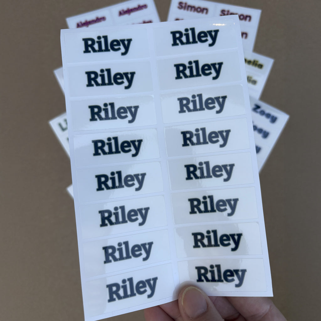Holographic Transparent Label Sheet - 18 Personalized Labels