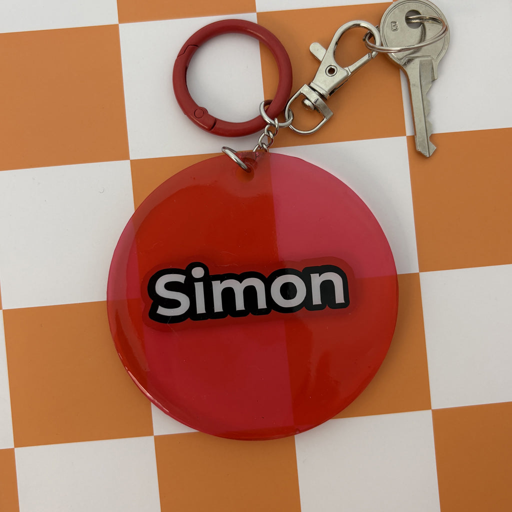Custom Resin Name Keychain (3”) - 8 Colors & 5 Font Styles
