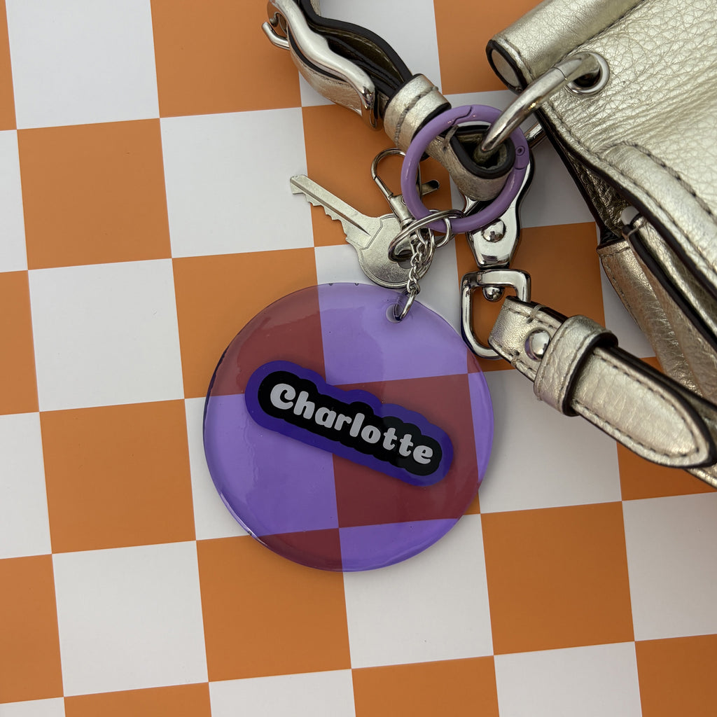 Custom Resin Name Keychain (3”) - 8 Colors & 5 Font Styles