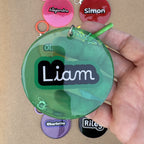 Custom Resin Name Keychain (3”) - 8 Colors & 5 Font Styles