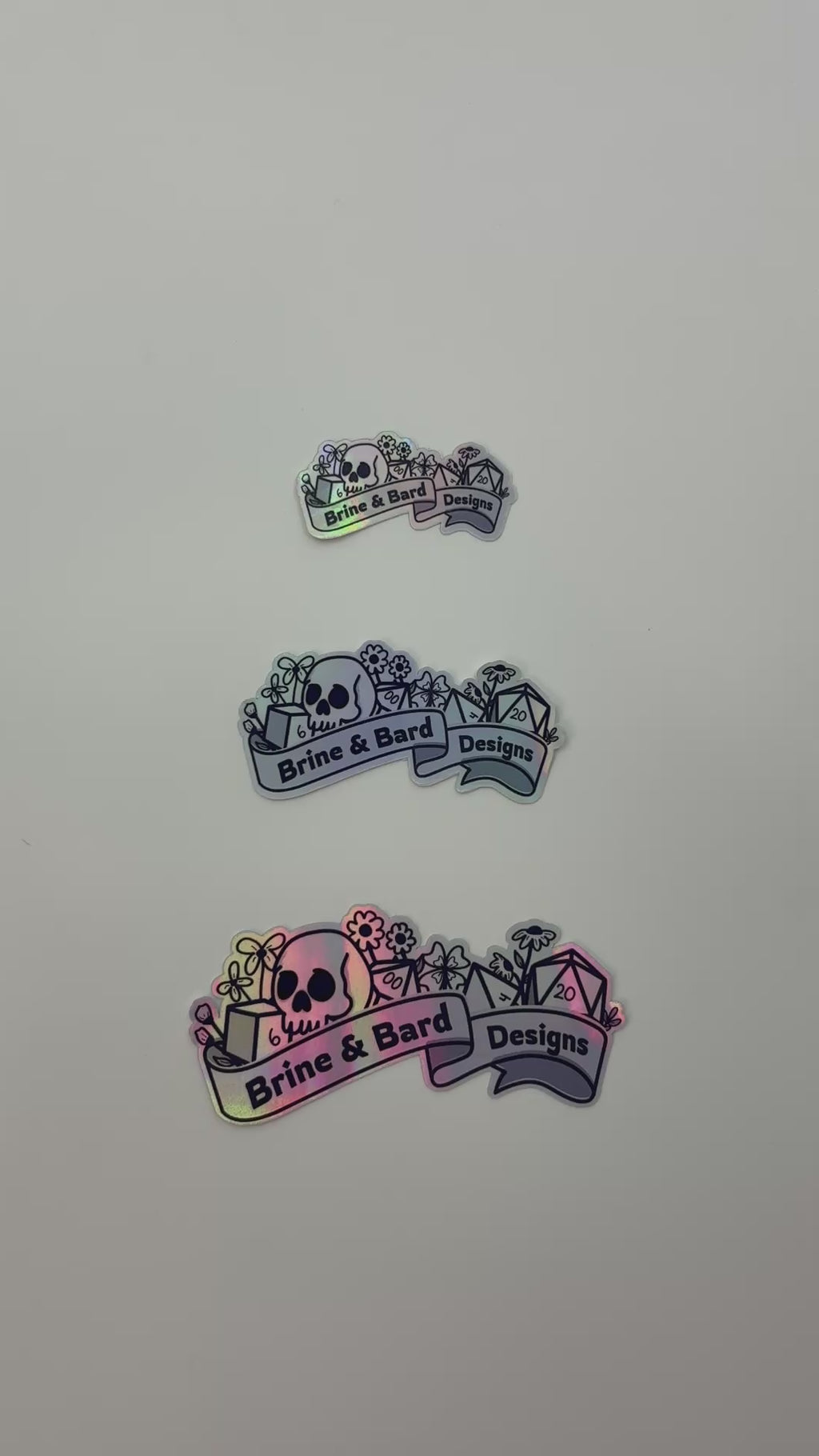 Holographic Vinyl Stickers from Your Design (Die Cut)