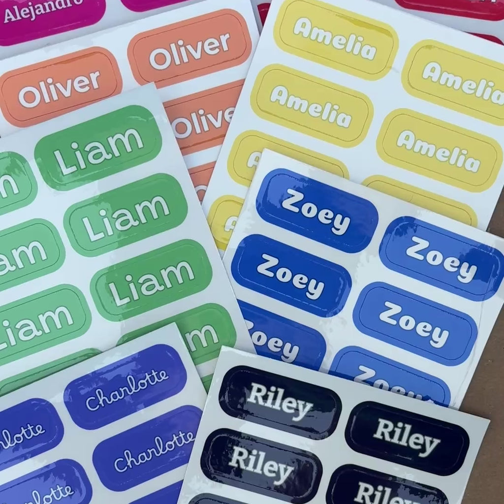 Custom Vinyl Label Sheet - 12 Personalized Labels (Style A)