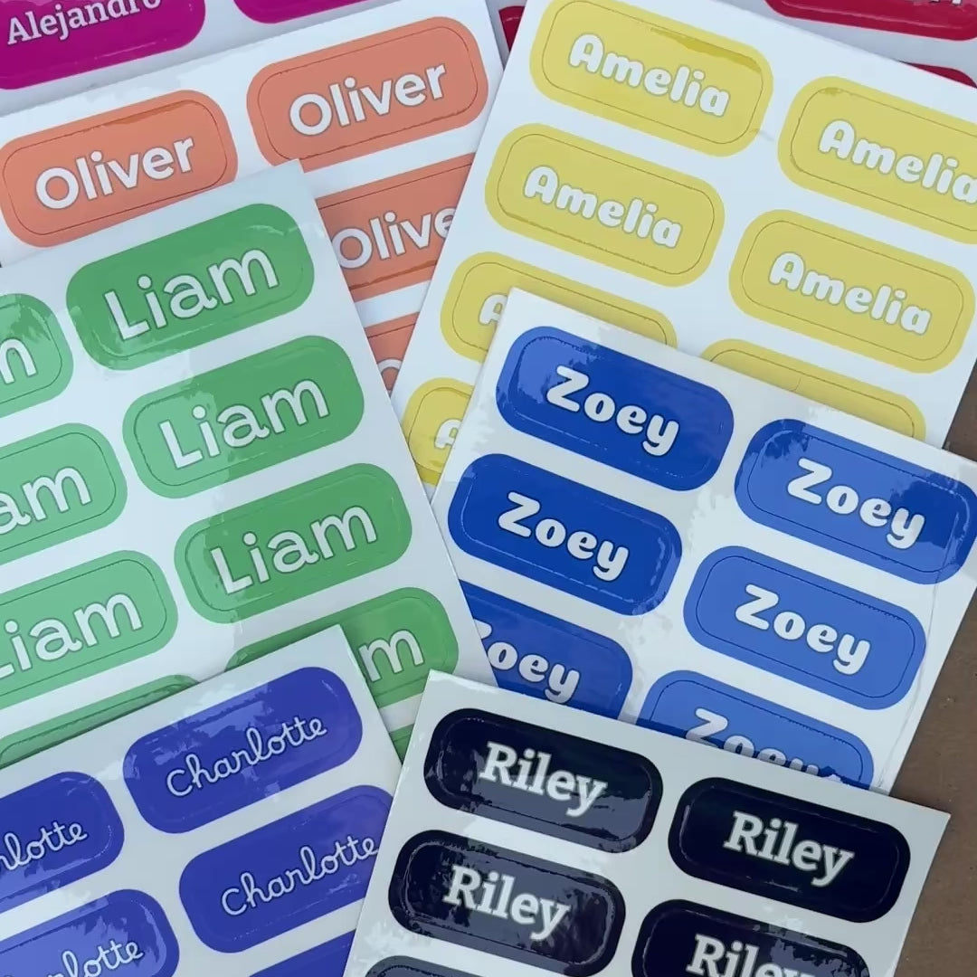 Custom Vinyl Label Sheet - 12 Personalized Labels (Style A)