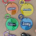 Custom Resin Name Keychain (3”) - 8 Colors & 5 Font Styles