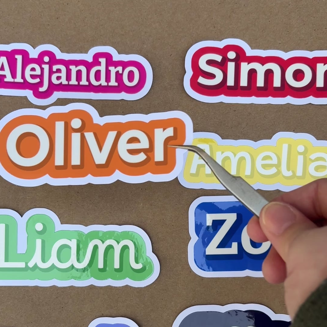 Custom Name Sticker (4” Wide) - Water resistant Vinyl