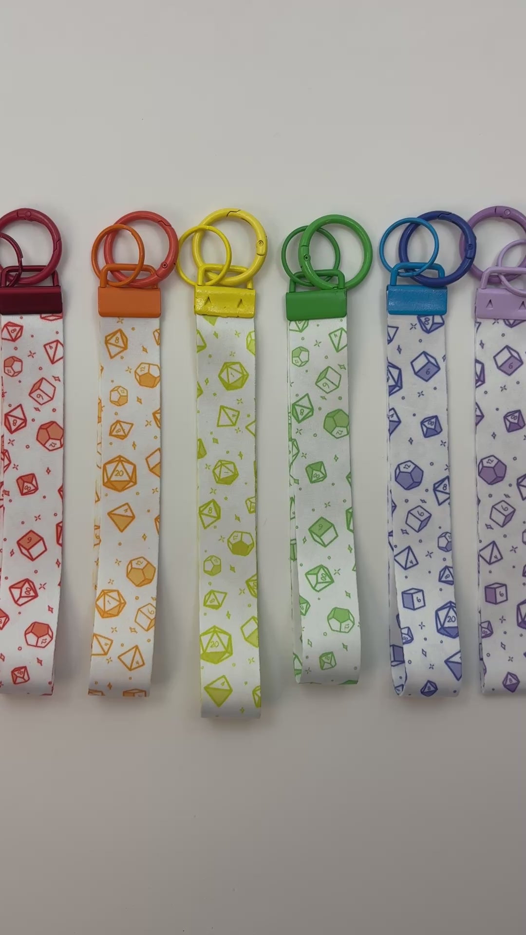 Dice Pattern Wristlet Keychain